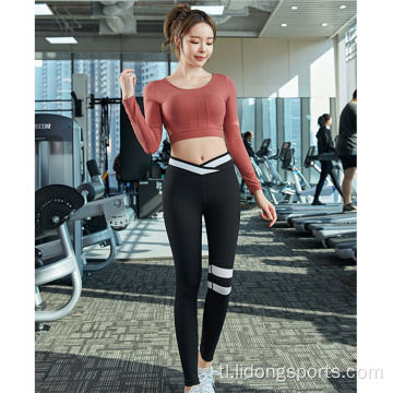 Babae Yoga Sportswear Activewear Aktibong Suot na Set